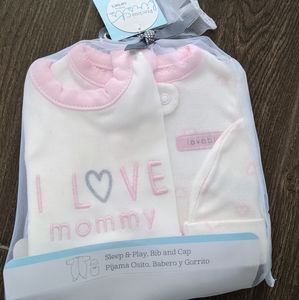 Carter's I Love Mommy Newborn Sleep & Play Set, NWT